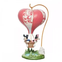 Enesco Disney - Mickey Mouse - Figurine 24 Cm - Showcase Collection - Traditions - Mickey & Minnie Heart Air Balloon