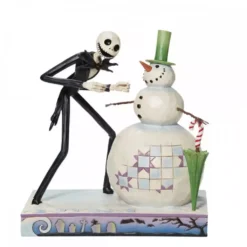 Enesco Disney - Tnbc - Figurine 16.5 Cm - Showcase Collection - Traditions - Nightmare Jack Discovering A Snowman