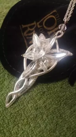 The Lord Of The Rings - Collier En Bronze Argenté - Étoile Du Soir D'Arwen