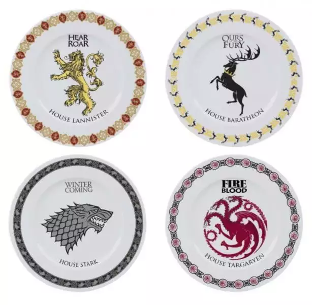 ABYstyle Game Of Thrones - Pack De 4 Assiettes 21cm - Houses 1 ABYstyle Game Of Thrones - Pack De 4 Assiettes 21cm - Houses