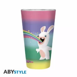 ABYstyle Lapins Cretins - Verre XXL 400 Ml - Arc En Ciel