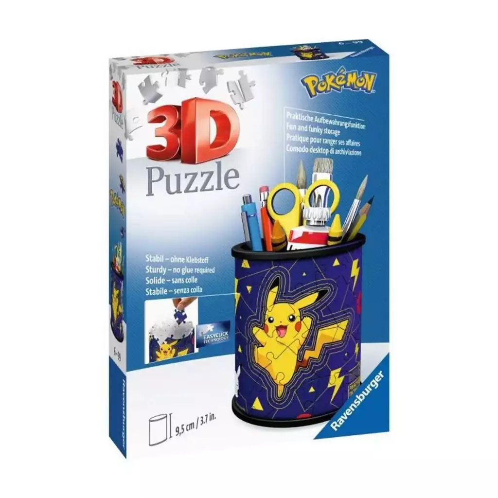 Ravensburger Pokémon - Puzzle 3D 54 Pièces - Pot à Crayons 1 Ravensburger Pokémon - Puzzle 3D 54 Pièces - Pot à Crayons