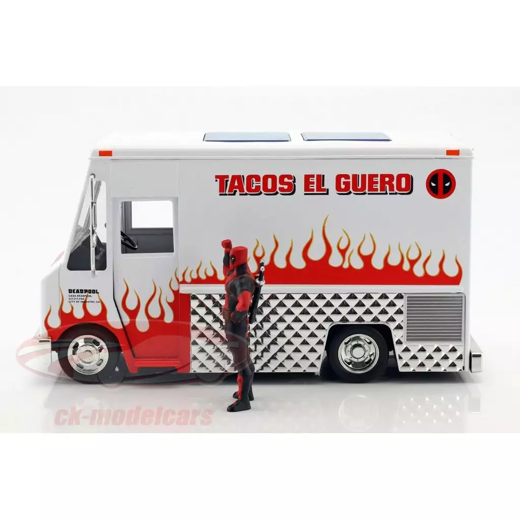 Jada Toys Marvel - Deadpool - Réplique 1/24 - Jada : Die Cast Figure - Deadpool Taco Truck 2 Jada Toys Marvel - Deadpool - Réplique 1/24 - Jada : Die Cast Figure - Deadpool Taco Truck – Image 2