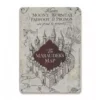 Harry Potter - Plaque Metal 21 X 15 - Carte Du Maraudeur