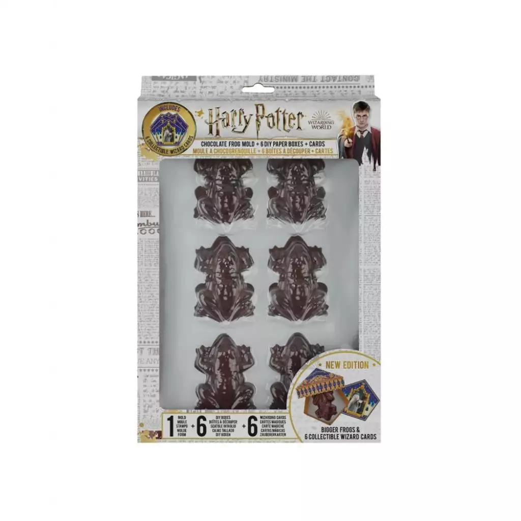 Harry Potter - Moule à Chocogrenouille + 6 Boîtes Chocogrenouille + 12 Cartes Des Sorciers 1 Harry Potter - Moule à Chocogrenouille + 6 Boîtes Chocogrenouille + 12 Cartes Des Sorciers