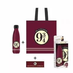 Harry Potter - Pack Bouteille Isotherme + Sac En Coton + Magnet - Plateform 9 3/4