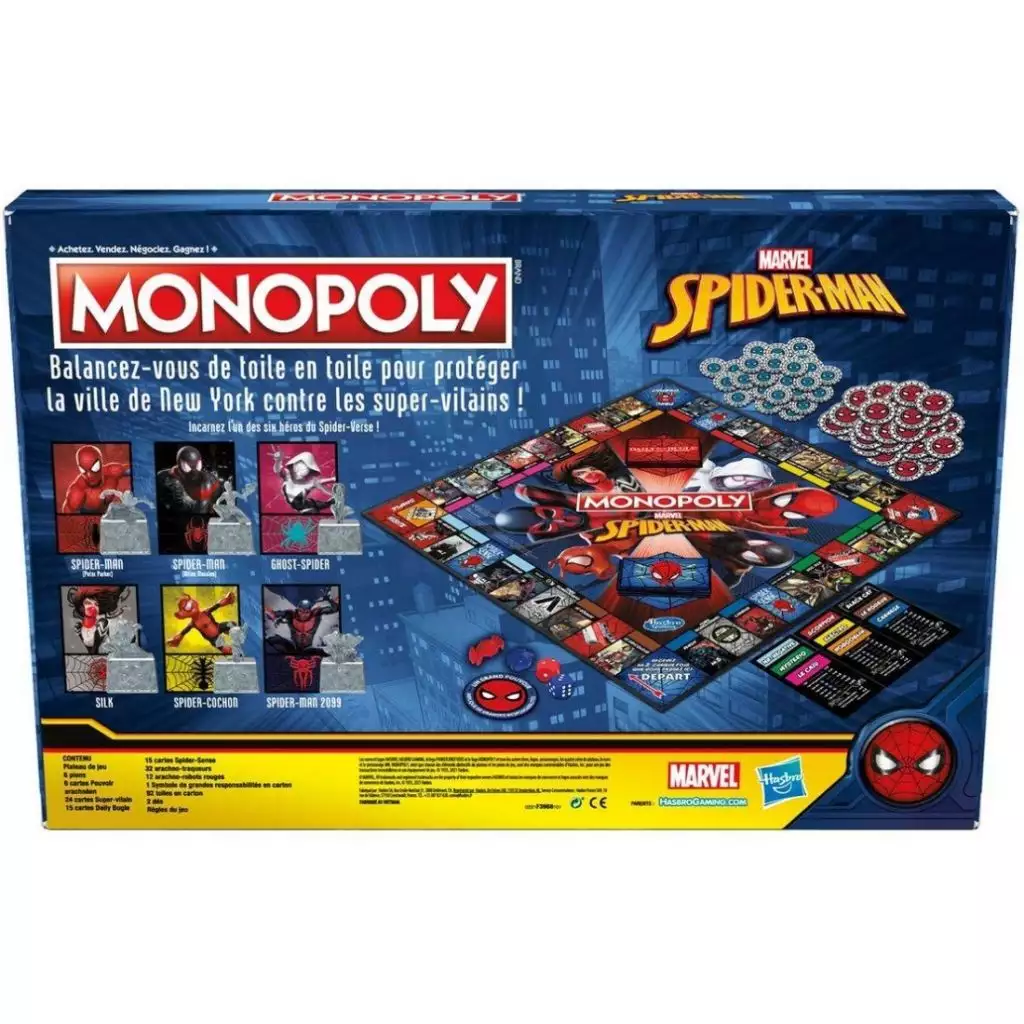 Hasbro Gaming Marvel - Spider-man - Monopoly (fr) 3 Hasbro Gaming Marvel - Spider-man - Monopoly (fr) – Image 3