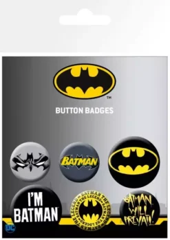 ABYstyle Dc Comics - Batman - Pack De 6 Badges - Comic Mix