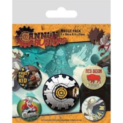 Cannon Busters - Pack De 5 Badges - Fully Loaded