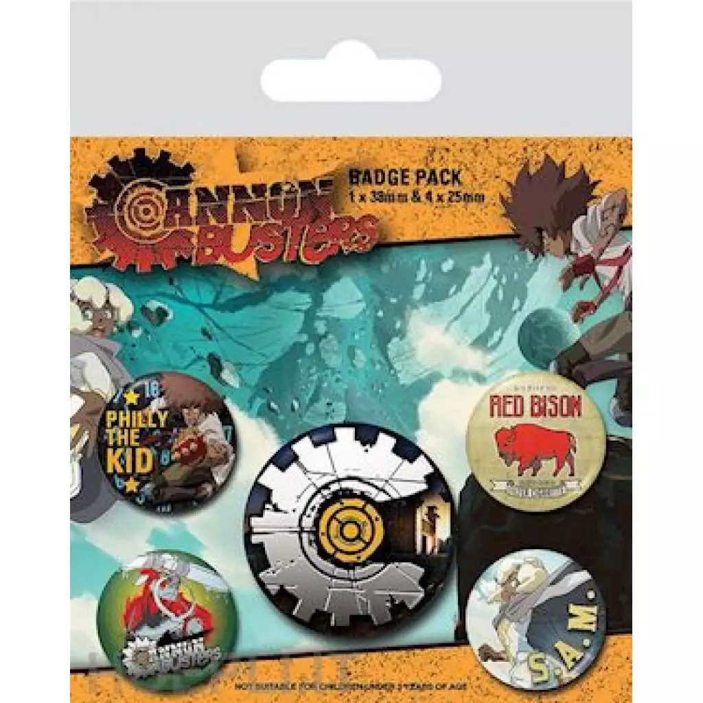 Cannon Busters - Pack De 5 Badges - Fully Loaded 1 Cannon Busters - Pack De 5 Badges - Fully Loaded