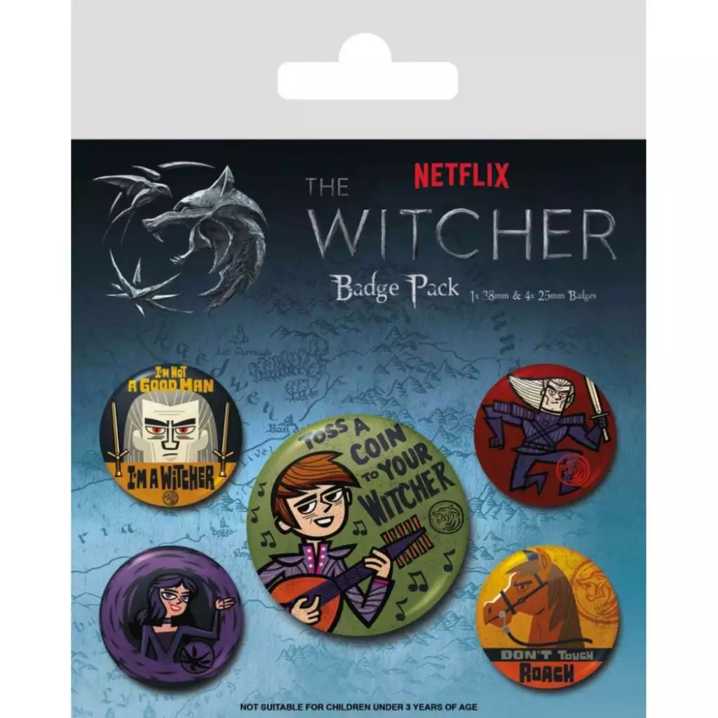 The Witcher - Pack De 5 Badges - Slayer 1 The Witcher - Pack De 5 Badges - Slayer
