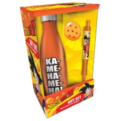 PYRAMID Dragon Ball Z - Coffret Cadeau (bouteille Isotherme + Porte-cle + Stylo) - Saiyan Power