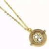 Harry Potter - Collier + Pendentif En Plaque Or - Retourneur De Temps Immobile